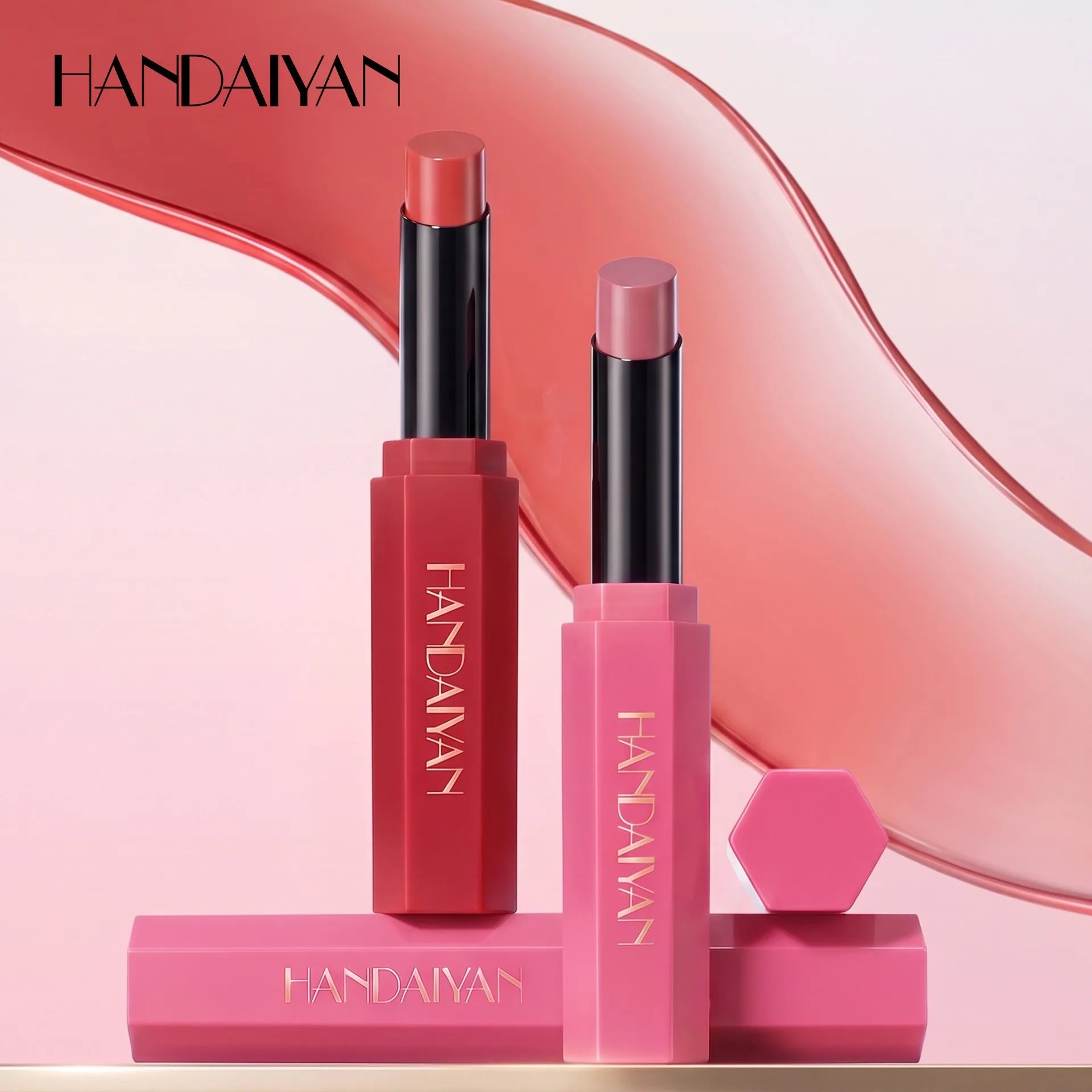 Sparkling Grapefruit Lipstick Non Fading Waterproof Long Lasting Moisturizing LipGloss Creamy Smooth Highly Pigmented Lip Makeup Qme