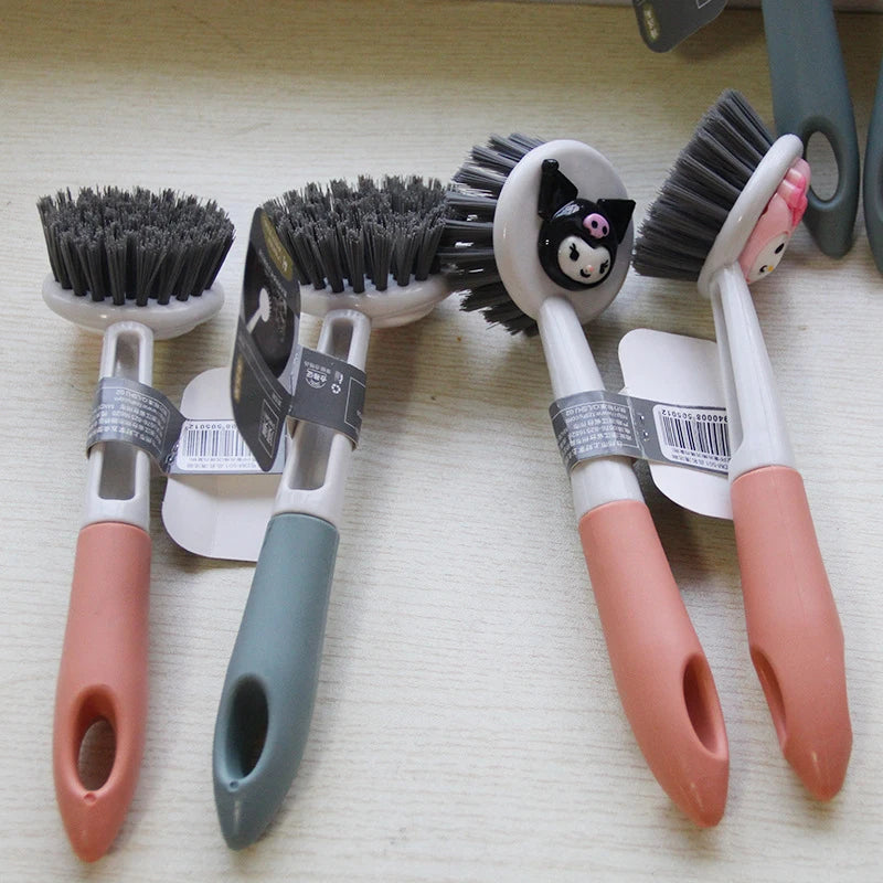 Hello Kitty Personalized Cartoon Cleaning Brush Cute Multifunctional Brush Pot and Dish Brush Qme