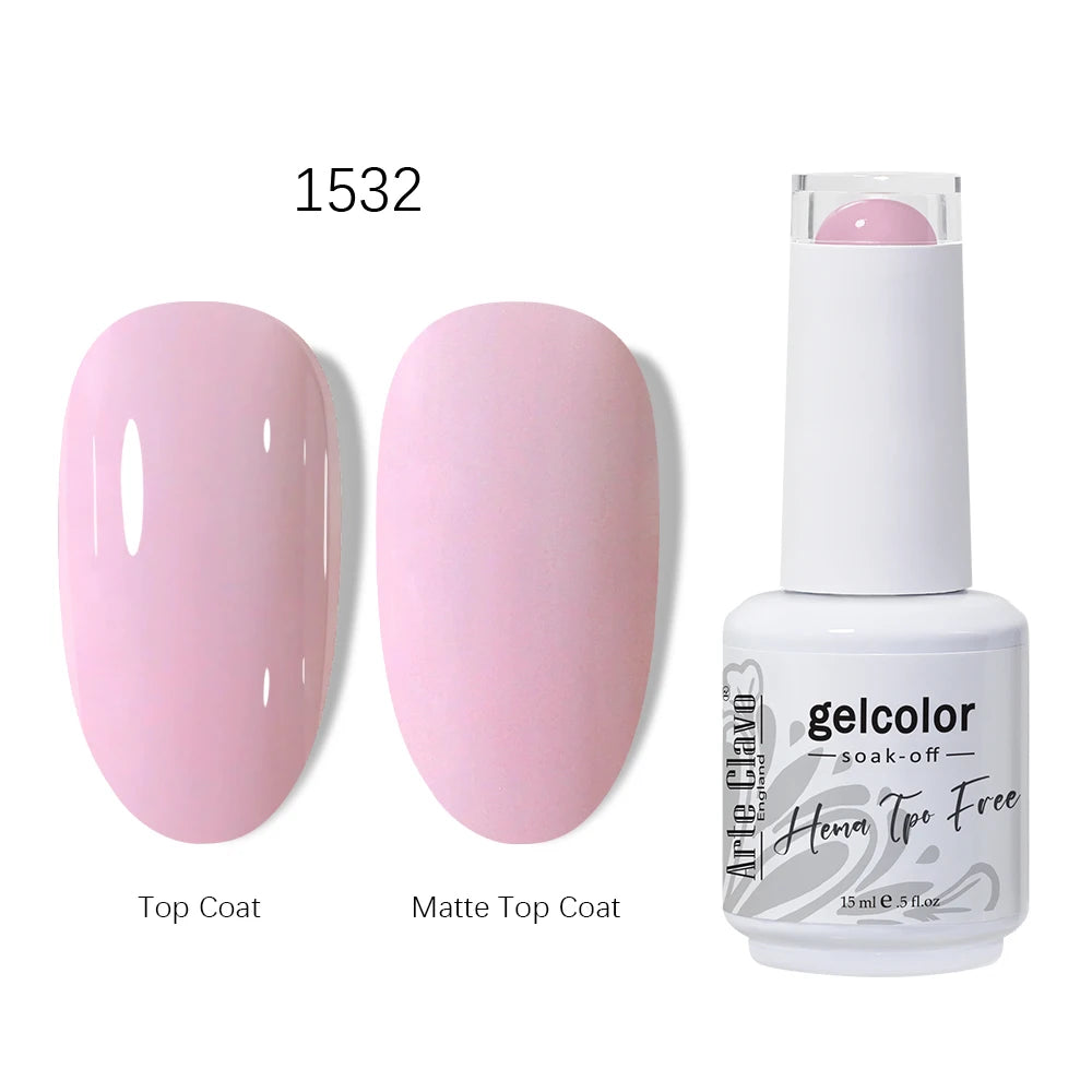 Arte Clavo HEMA TPO Gel Nail Polish Pink Series Semi Permanent Soak