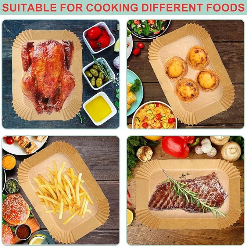Disposable Oil-proof Waterproof Backing Paper Non-stick Airfryer Mat Qme