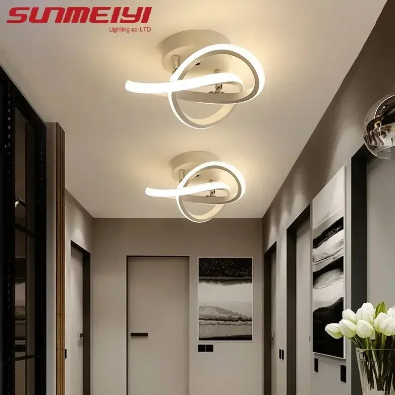 LED Corridor Light Minimalist Modern Small Light Living Room Bedroom Balcony Foyer Light Wardrobe Nordic Creative Ceiling Light Qme