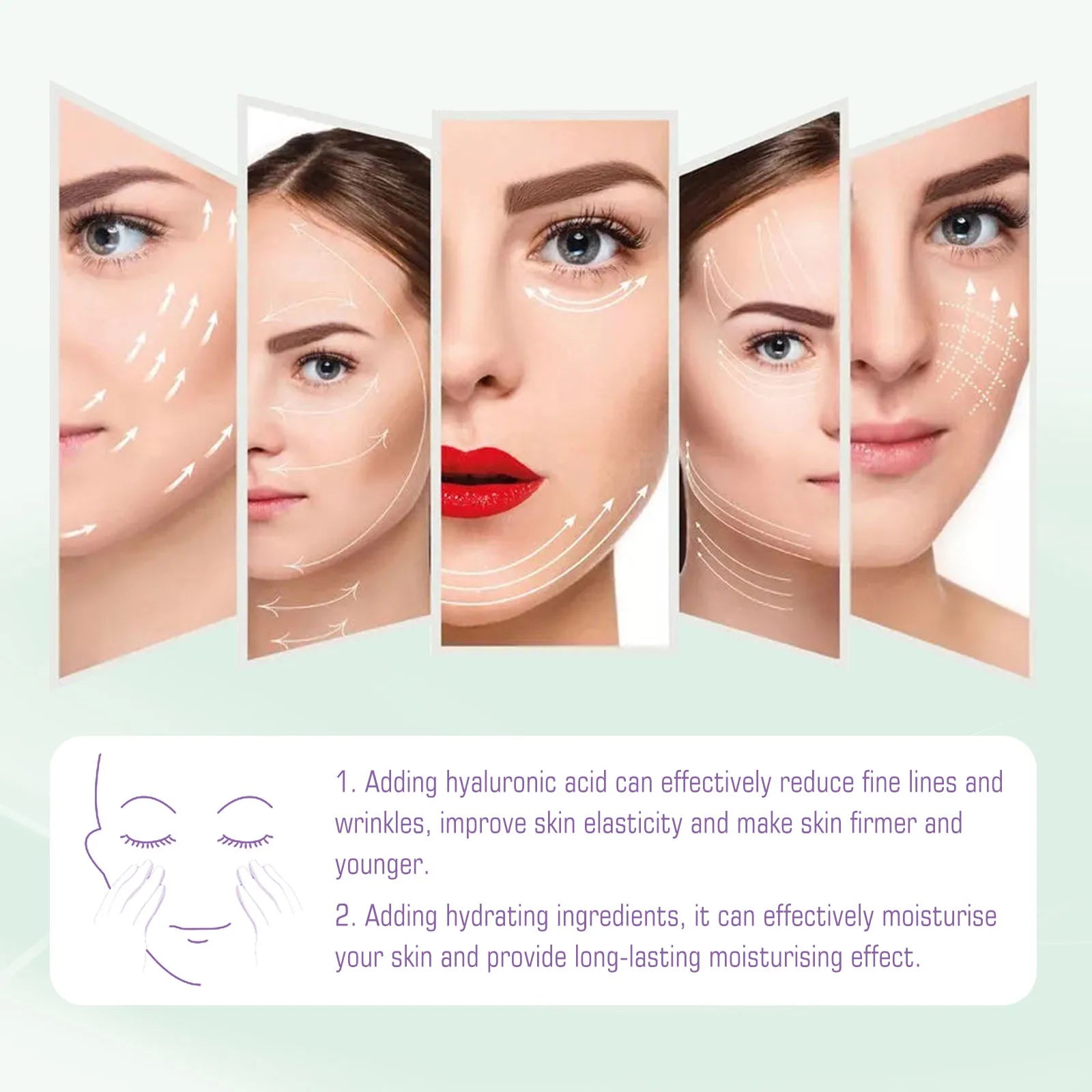 Instant Face Lift Cream Smoothing Hydrating & Firming Fade Fine Lines Lightening Melanin Pigmentation Brightening Face Cream Qme