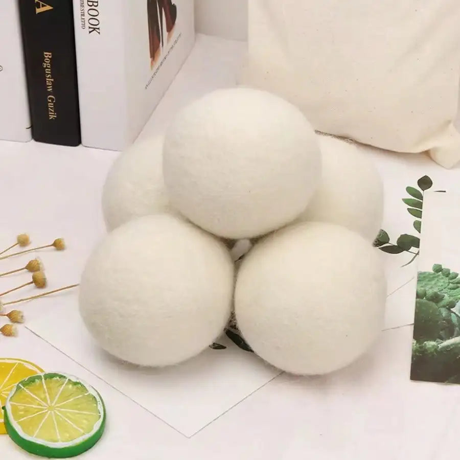 3 5 Reusable Wool Dryer Balls Clothes Softener Laundry Fleece Ball Qme 5pcs