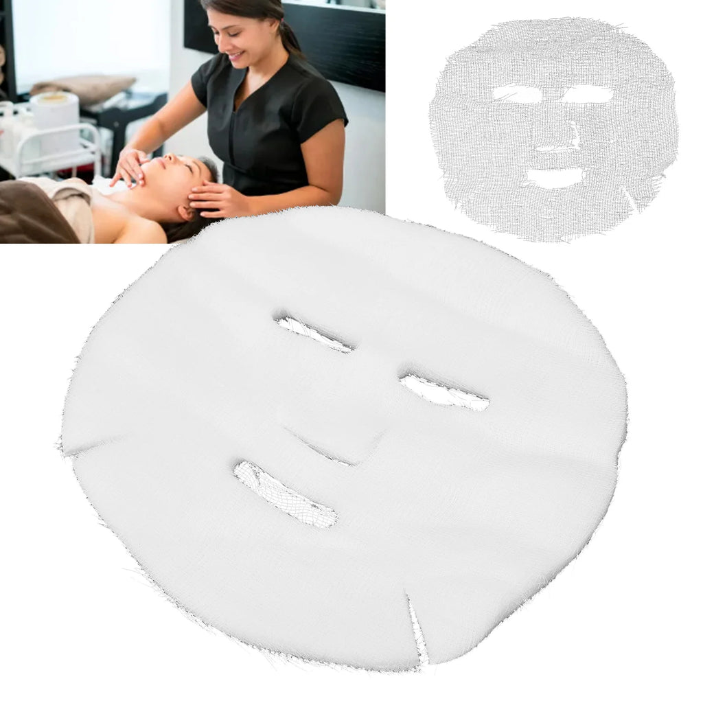 Gauze Facial Mask Strong Permeability Water Absorption Disposable DIY Face Mask Sheets Precut Gauze Facial Mask Qme