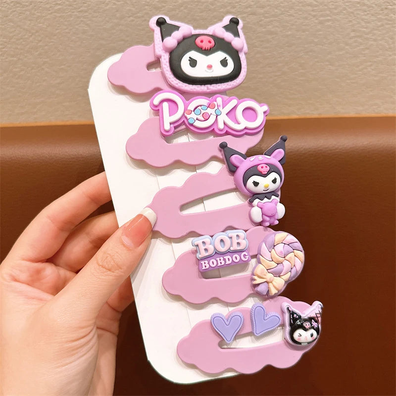 Cute Clownee-themed Cartoon Hair Clips Cute Hair Accessories for Students Side-Swept Bang Clips That Won't Damage Your Hai Qme