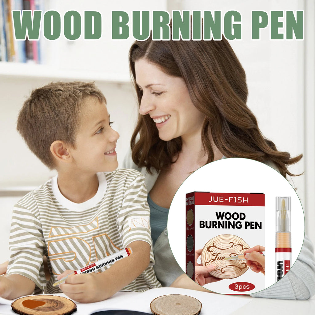 Wood Burning Pen Quickly Depict Beautiful Patterns Handmade Wood DIY Ink Evenly Distributed Safe Ingredient Wood Burning Pen Set Qme