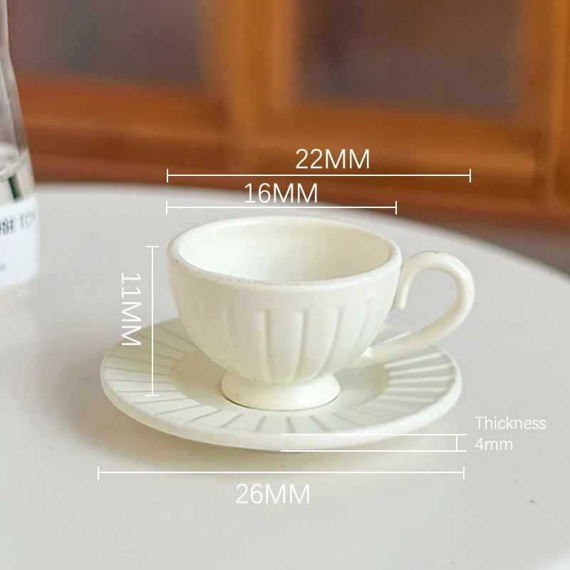 1 6 12 Dollhouse Miniature Dining Ware Mini Vertical Pattern Coffee Qme A3
