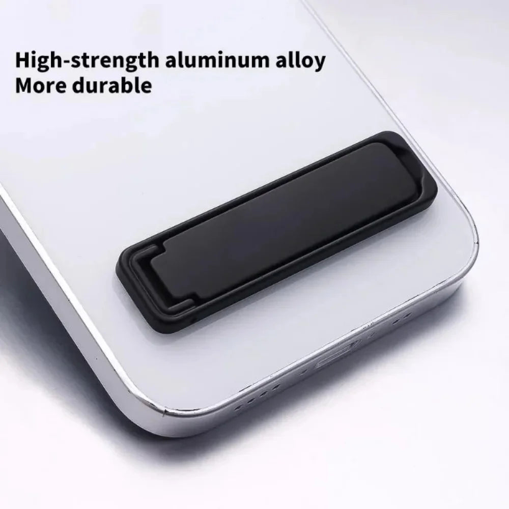 Ultra Thin Invisible Metal Folding Phone Holder Mini Back Sticker Portable Alloy Bracket Universal Desktop Mobile Phones Stand Qme