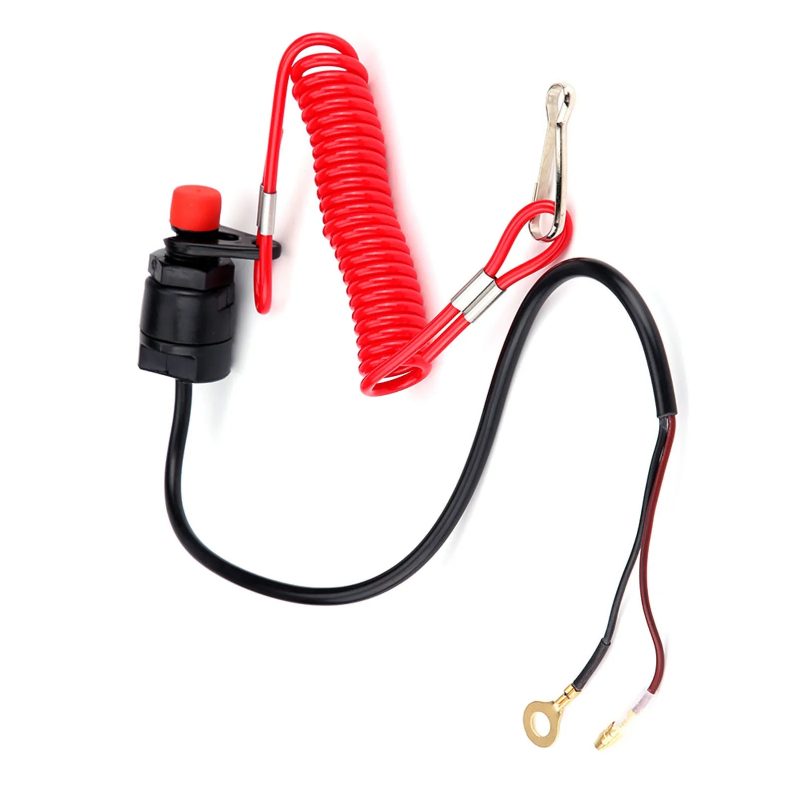 Emergency Engine Kill Motorcycle Outboard Lawn Mowers Emergency Engine Kill Stop W/ Tether Lanyard Cord Qme