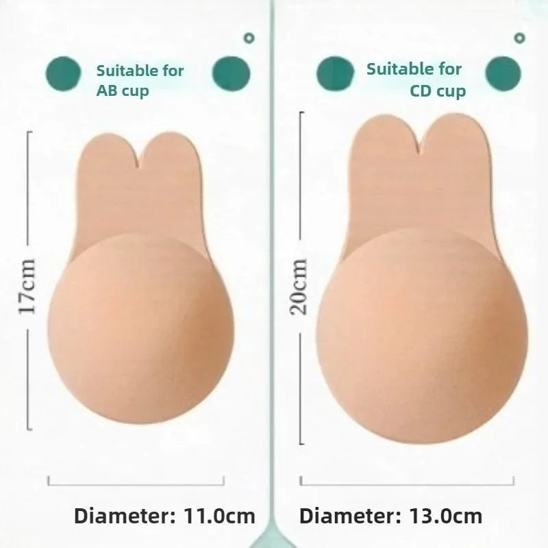 Silicone Breast Patches Breathable Adhesive Strapless Invisible Bra Qme