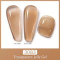 Arte Clavo Jelly Gel Polish Semi-transparent Pink Nude Clear DIY Nail Qme 3083
