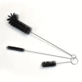 Multi-Purpose Cleaning Brush with Handle for Kitchen Pipes, Straws, Decanters, Nozzles, and Tubes - 3pcs/Set Qme Black