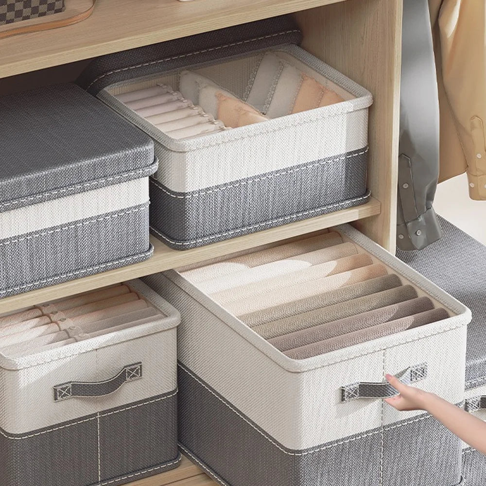 Foldable Large Capacity Storage Bin for Clothes & Quilts Collapsible Wardrobe Organizer Box for Toys Bedding & Home Qme