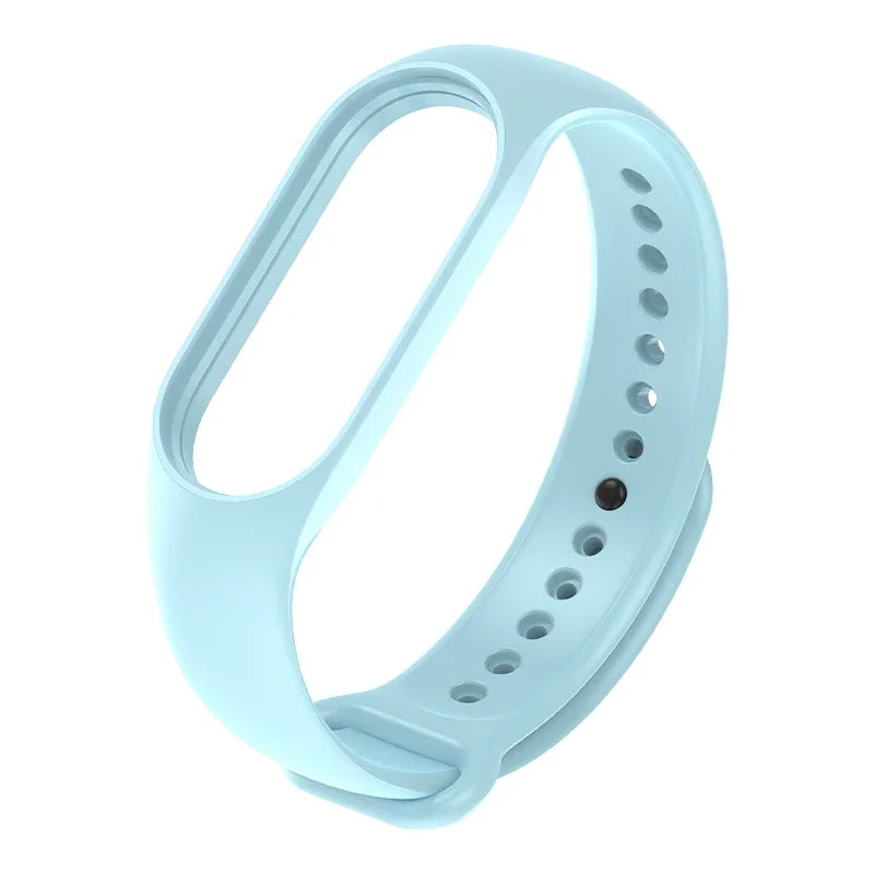 Watch Strap For Xiaomi Mi Band 7 6 5 4 3 Wristband Silicone Bracelet Wrist Straps MiBand 3/4 band5 band6 Smartwatch Accessories Qme Turquoise Mi band 5 6 7