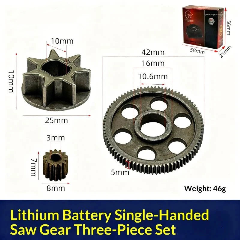 Large Gear 4 6 Mini Electric Chain Saw Single Hand Chainsaw Li-ion Qme