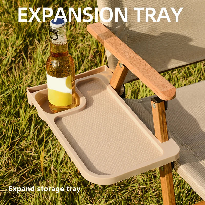 Outdoor Camping Chair Side Storage Tray Recliner Accessories Folding Qme