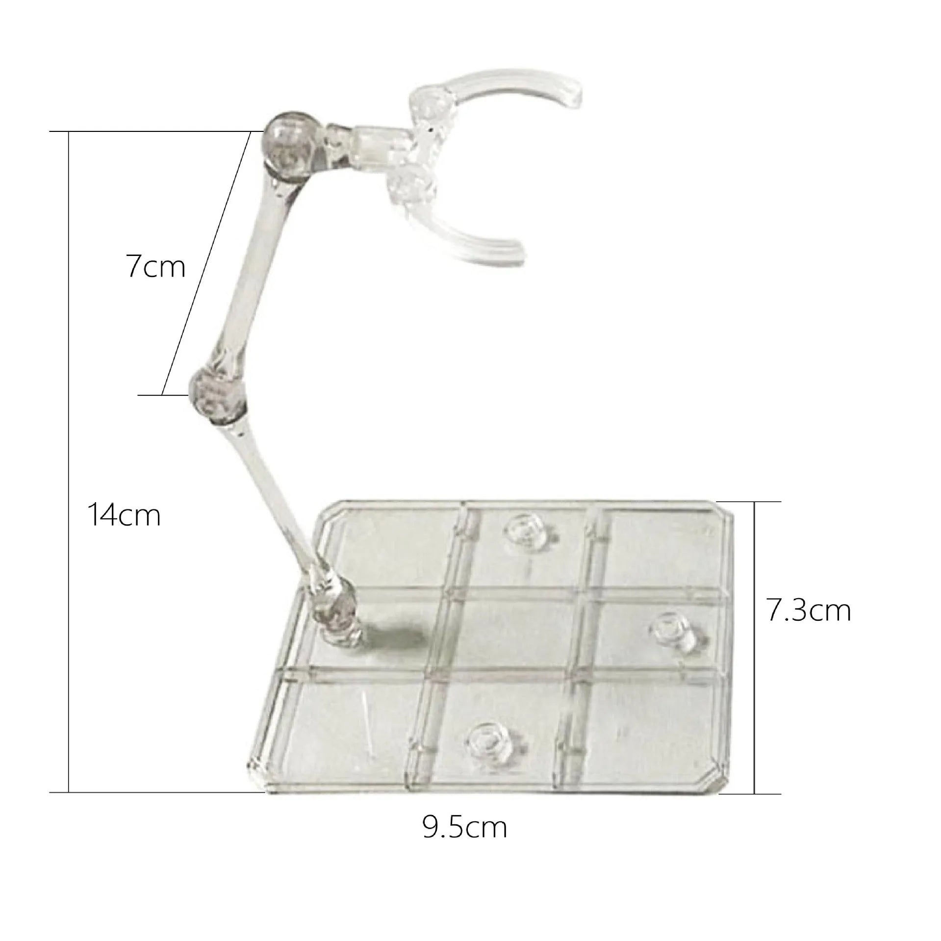 1/3/5/10Pcs Transparent Acrylic Action Figure Stand Detachable Display Base For Toy Doll Desktop Collection Shelf Accessories Qme Transparent 10Pcs