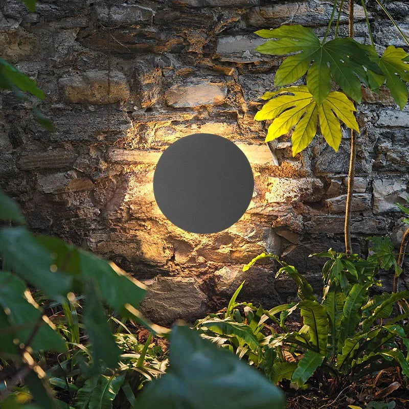 TRAZOS Round Square Modern Wall Lights Garden Porch Ip65 Waterproof Up Down Lighting Outdoor Led Bedroom Lamp Wall Decor Qme