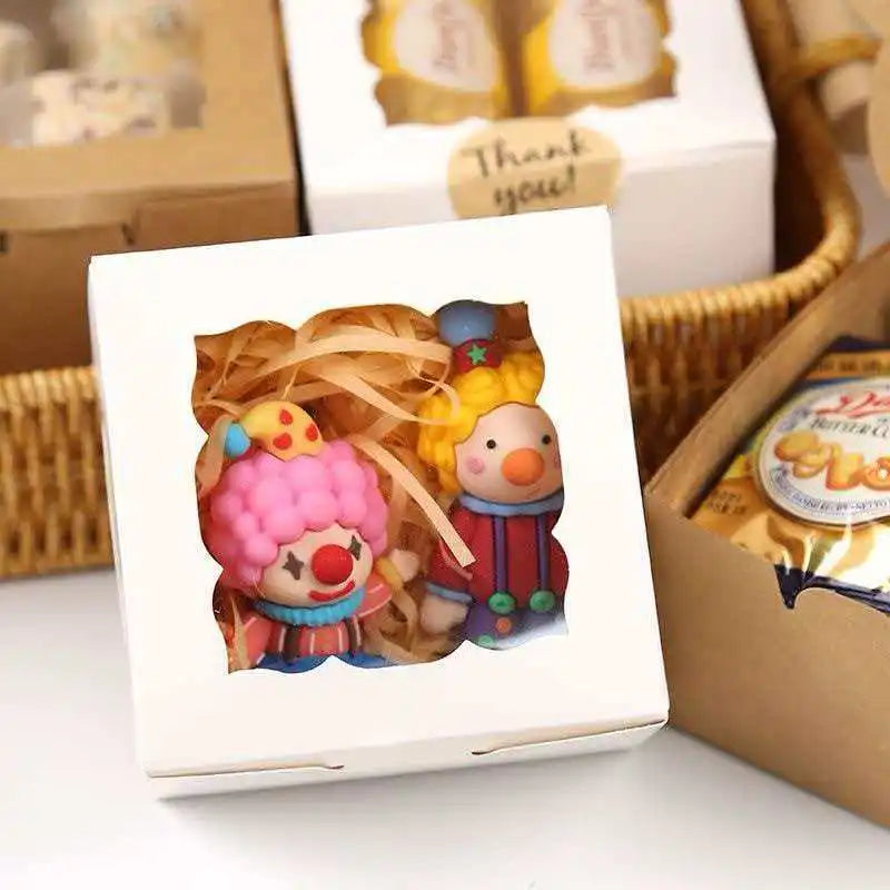 10 Paper Cupcake Packaging Boxes Pastry Cookies Snowflake Pastries Qme