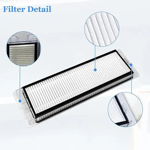 2pcs HEPA Filters Replacement for Xiaomi Mi Robot 1S Roborock T7 T7Pro S50 T4 T6 S5 S6 Vacuum Cleaner Qme