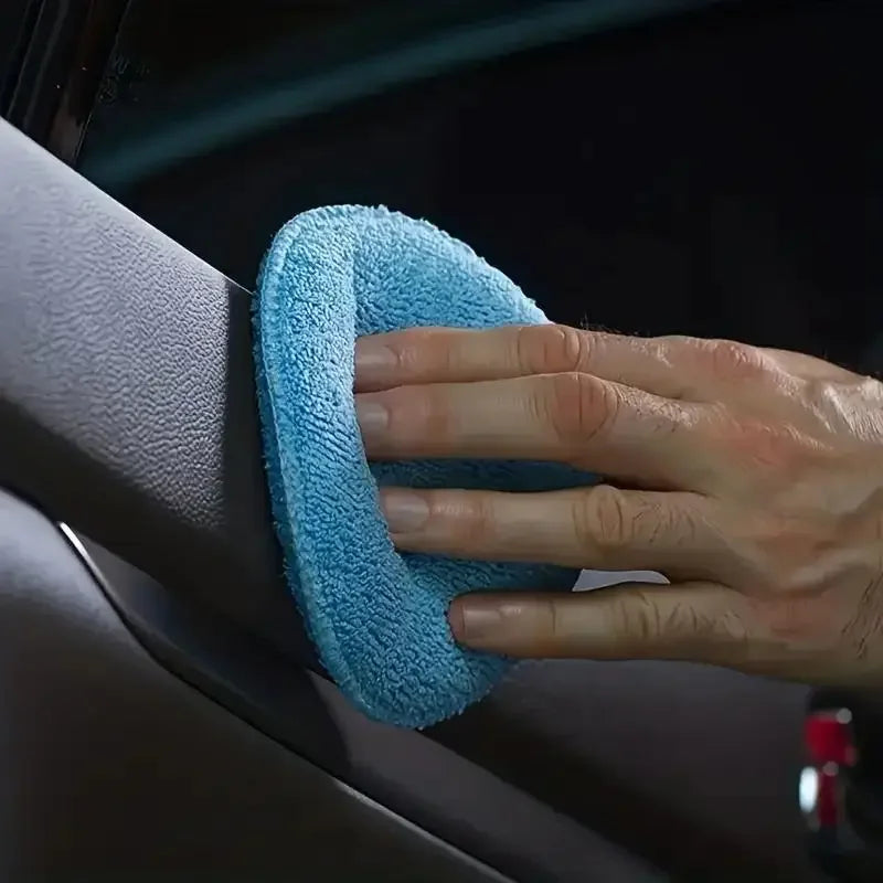 5pcs Ultra-Soft Microfiber Waxing Pads - Gentle Car Polishing Sponges for Smooth Finish, Easy Wax Application, Qme 5Pcs