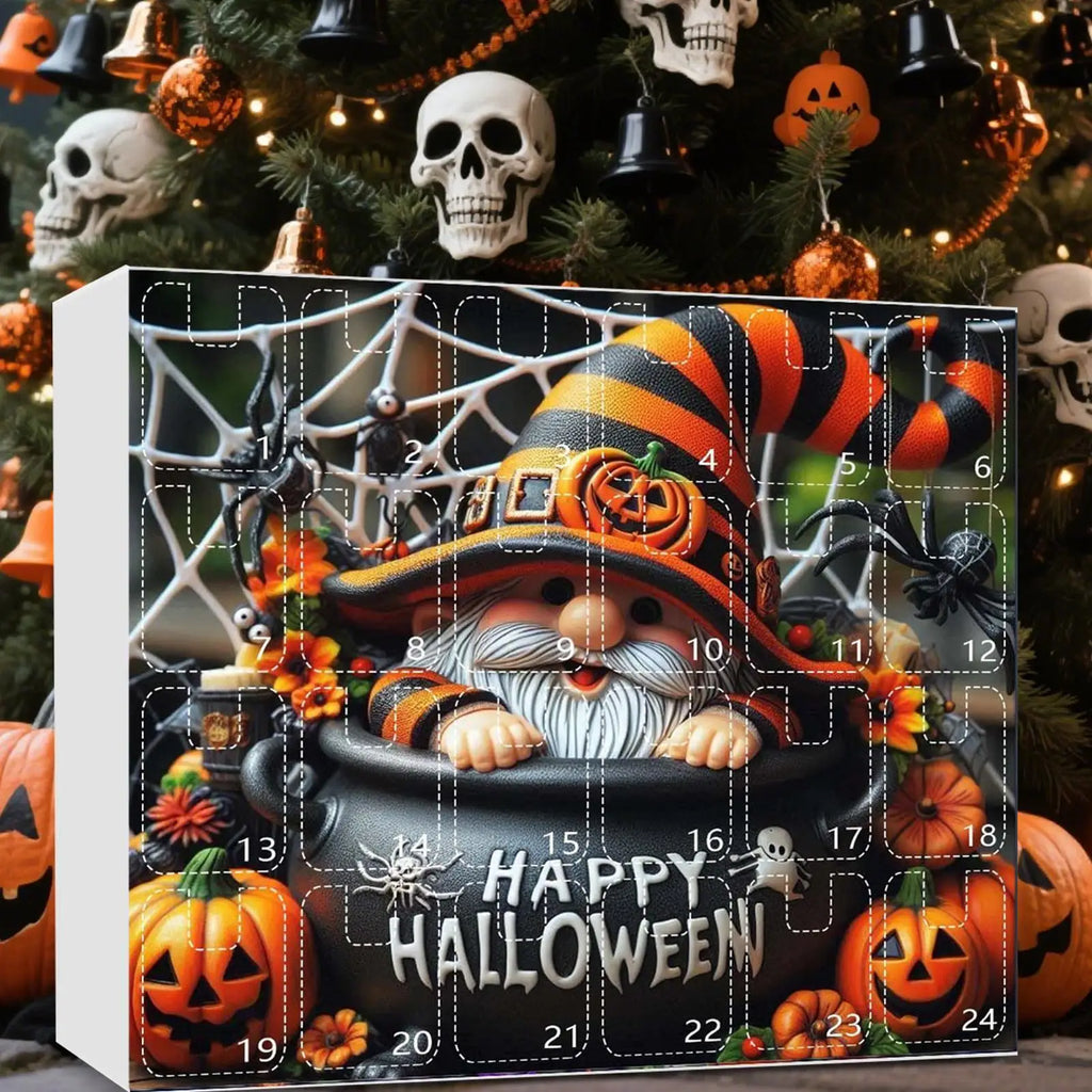 Halloween Countdown Calendar Advent 2D Acrylic Toy Figures Holiday Qme