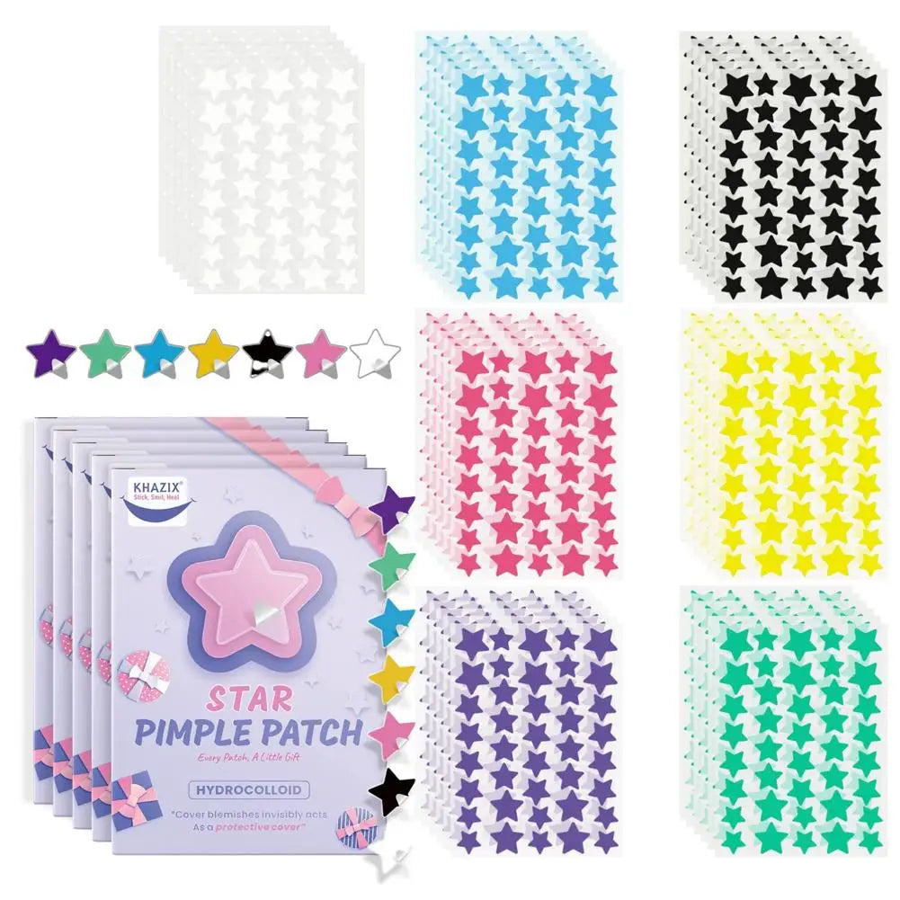 1400pcs Hydrocolloid acne patches, round acne patches, star-shaped acne patches Facial Care Acne Tool Acne Stickers Accessories Qme B CN