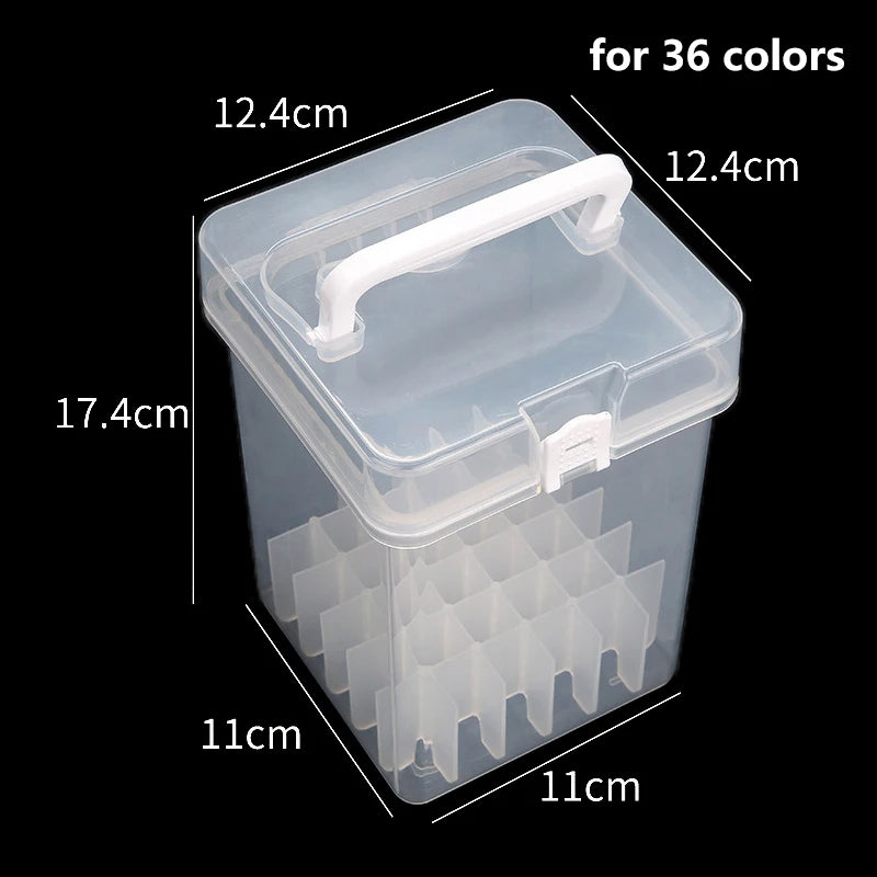 Painting Plastic Stationery Organizer Box Portable Watercolor Drawing Qme 36 colors