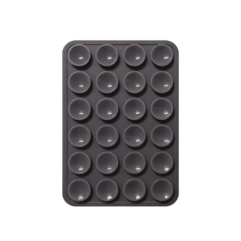 Double-Sided Suction Cup Phone Mount, Silicone Suction Phone Case Adhesive Sticky Phone Grip Hands-Free Phone Grip Phone Stand Qme Charcoal Gray