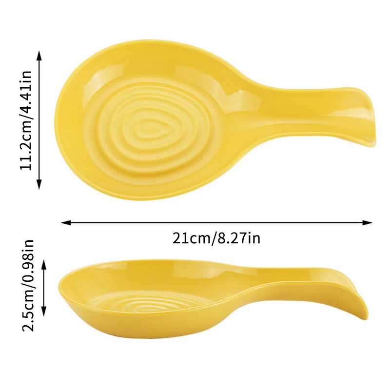 Spoon Rest Large Ceramic Holder Heat-resistant Cooking Coffee Qme