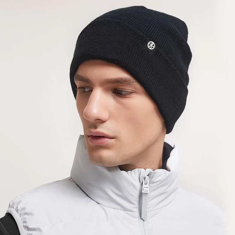 Caps Men Women Knitted Solid Silk Lined Hats Winter Outdoor Qme