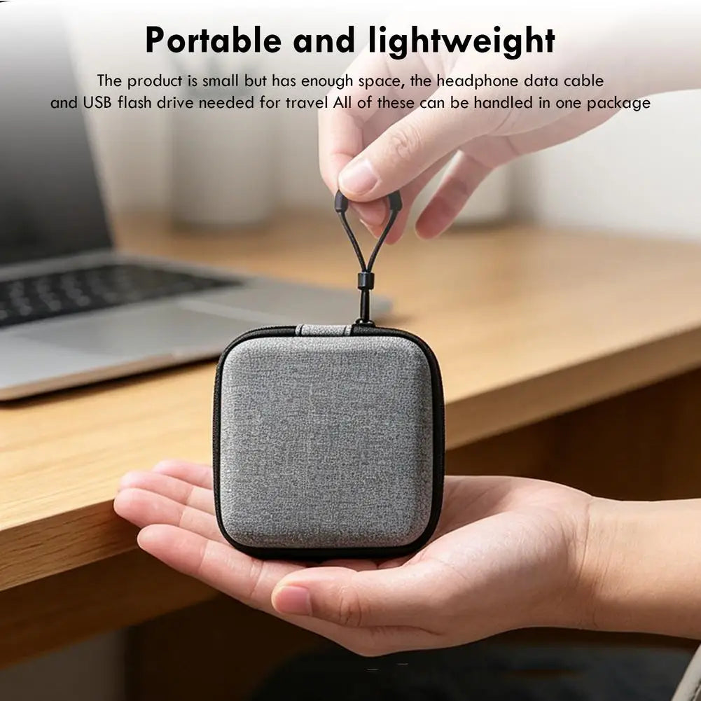 Carrying Case Compatible with Anbernic RG Rotate Handheld Console, Portable Protective Bag with Mesh Pocket Qme
