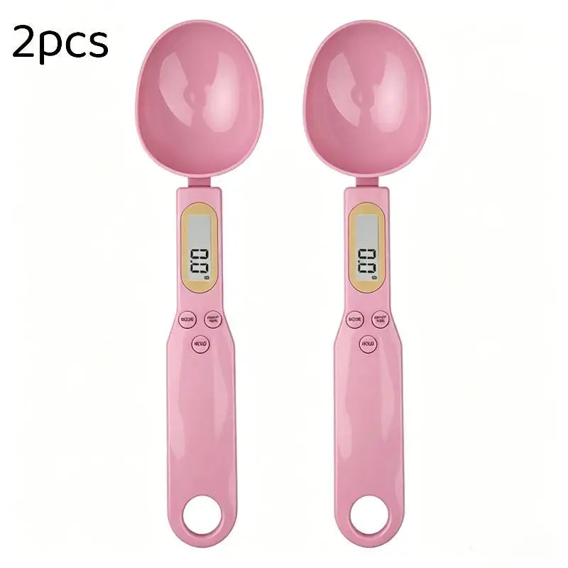 1 0 1- LCD Digital Food Scale Measuring Spoon Coffee Powder Milk Qme Pink 2pcs