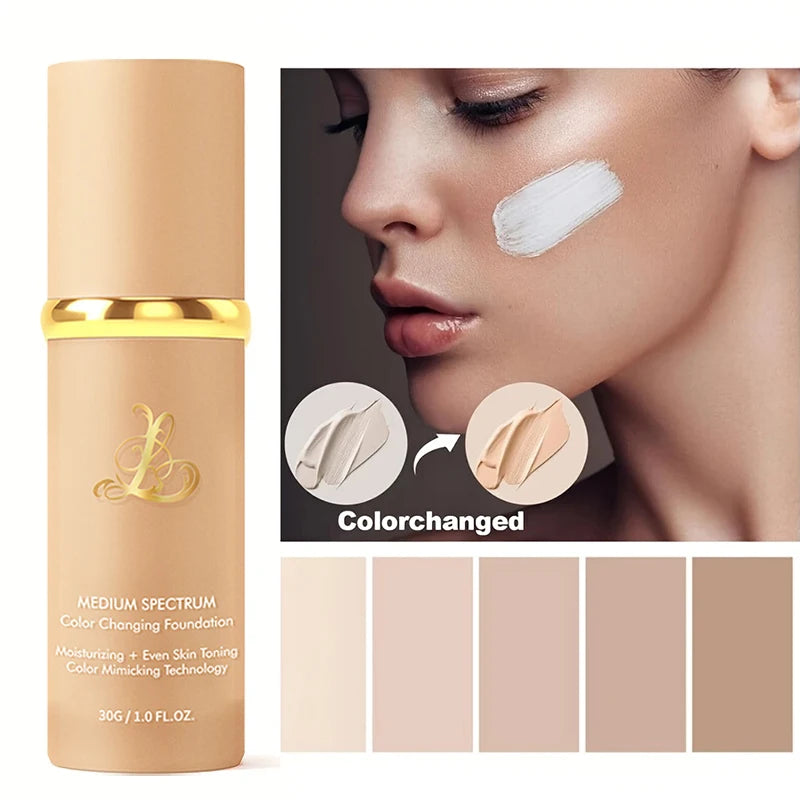 Four-in-one Color-changing Liquid Foundation SPF50+ Longwearing No Qme
