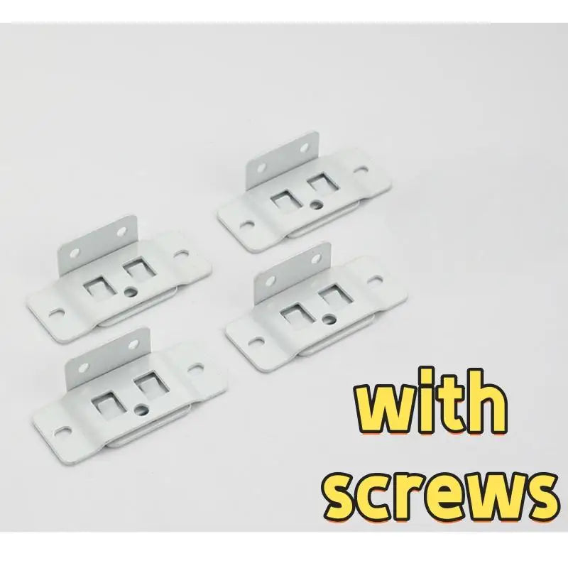 4Pcs Home Renovation DIY Tool Accessories Fixed Fastener 2-In-1 Insert Furniture Laminate L-Shaped 90 Degree Connector Qme White