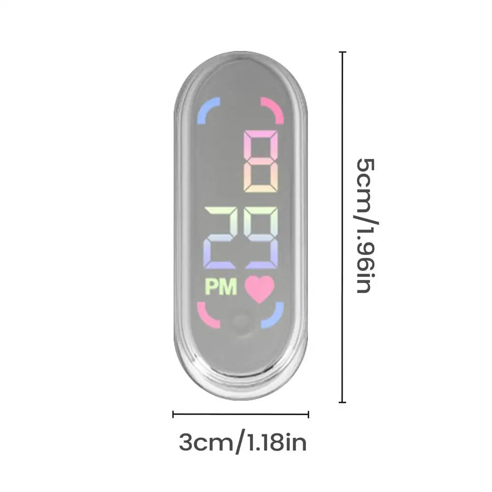 NEW 1pcs Small Digital Clock Waterproof Luminous Mini Digital Clock Adhesive For Sedan Truck Minivan Motorcycles Bike Travel Qme 07