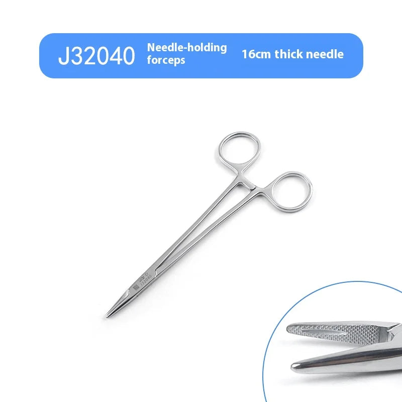 Needle Holder Medical Surgery Stainless Steel Forceps Thick Thin Qme b