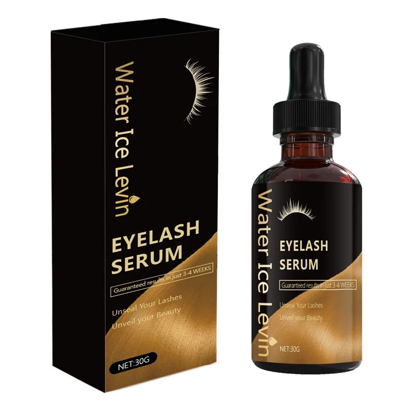 Eyelash Growth Serum - Guaranteed Results in 3-4 Weeks, Castor Oil & Collagen Formula for Longer, Thicker Lashes Qme black 30g