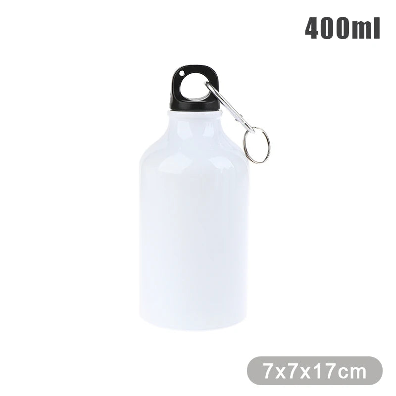 1Pc Aluminum Outdoor Bike Sports Water Bottle Drinking Kettle Drinking Cup Leakproof Water Jug For Travel Running Camping Qme 400ml White