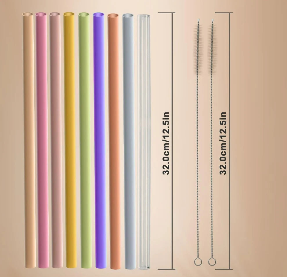 Reusable Straws Cleaning Brush Replacement Silicone Stanley Quencher Qme