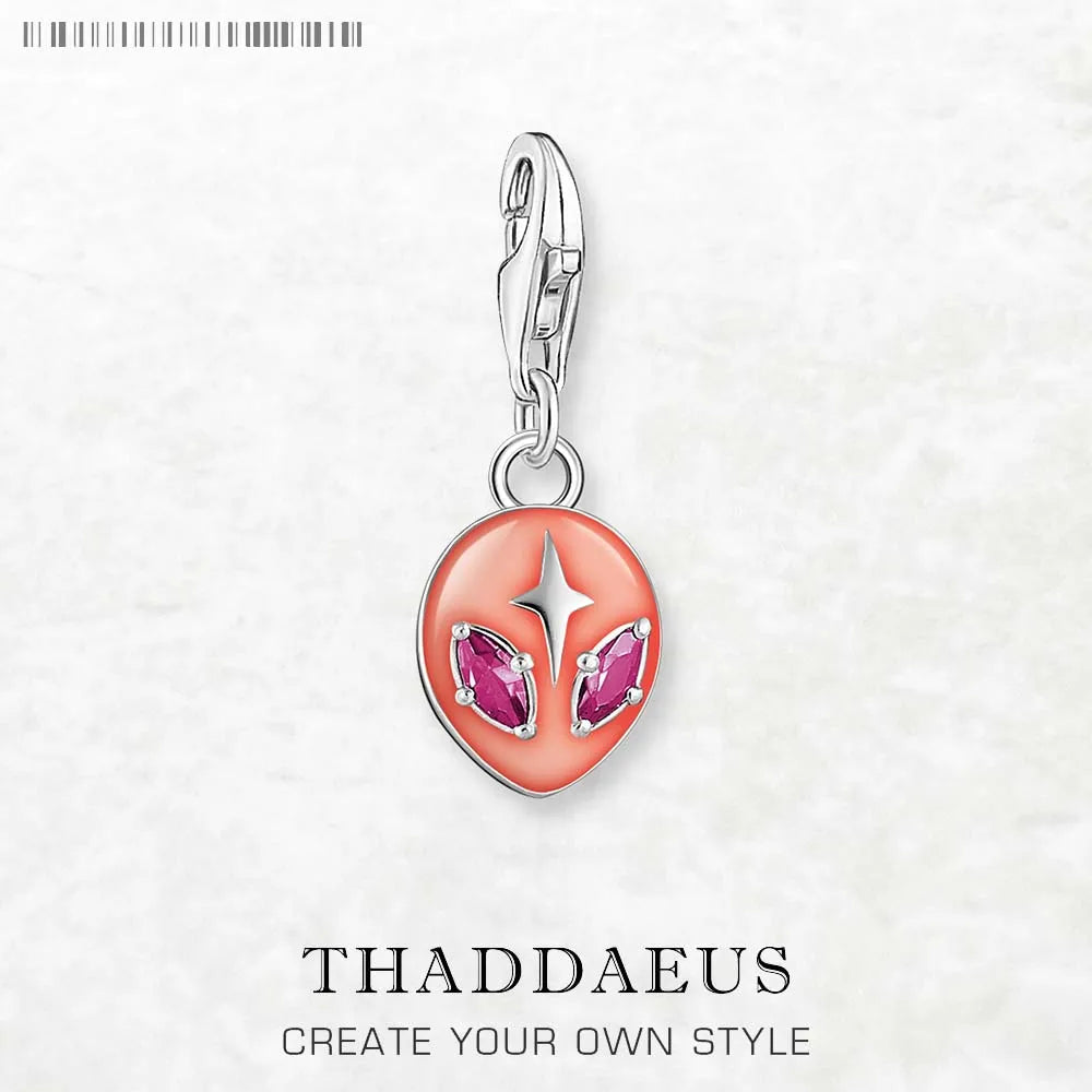 Alien Head Dangle Charm Pendant Europe Style Fine Jewelry Women Men Trendy Gift In 925 Sterling Silver Qme Lobster Clasp 1