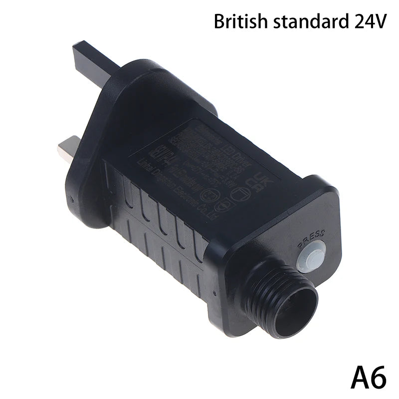 EU US UK Plug AC 220V 110V To 31VDC 6W 24V 5V Transformer Plug Power Supply IP44 8Modes LED Lamp Driver Switch Adapter Qme UK 24V6W