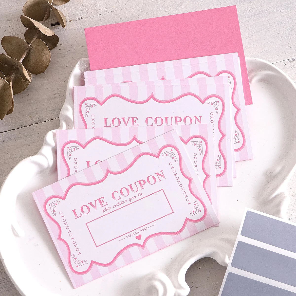 10Pcs/20Pcs Scratch Off Love Coupons, DIY Valentine's Day Love Coupons, DIY Romantic Scratch Off Couple Date Ideas, Night Cards, Qme 10pcs-pink