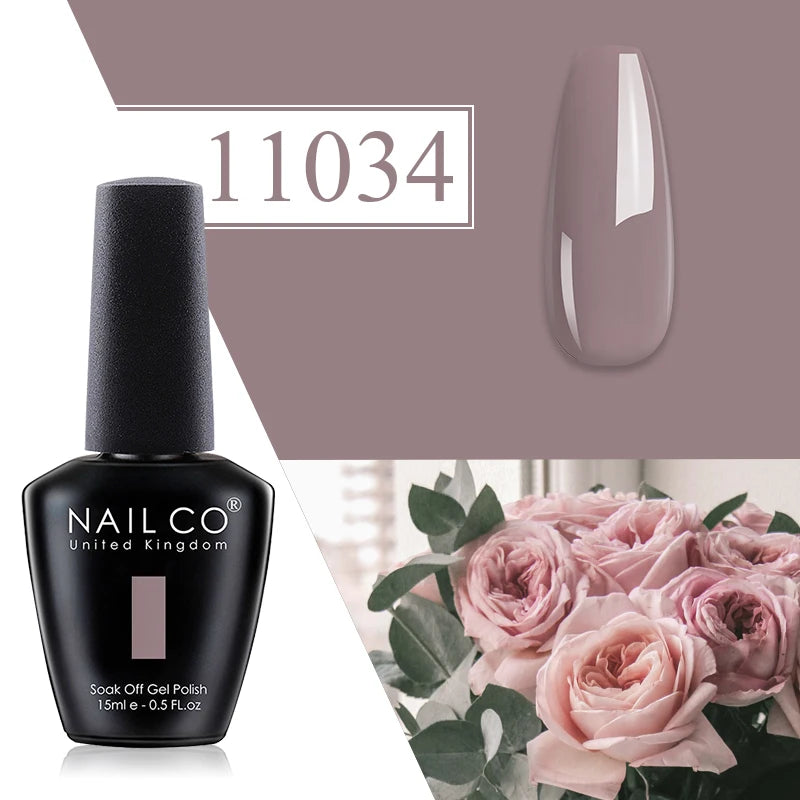 Nailco Jelly Gel Nail Polish Transparent Varnishes 44 Colors Red Pink
