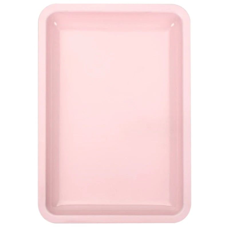 Nail Tray Stainless Steel Cosmetic Storage Art Polish Multicolor Qme Pink