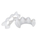 Hard Silicone 3-Hole Toe Separators Spacers Daily Foot Comfort Qme White