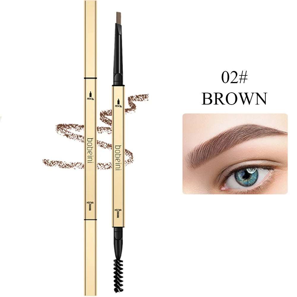 Dual-ended Waterproof Eyebrow Pencil Precise Long-lasting Qme 02