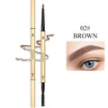 Dual-ended Waterproof Eyebrow Pencil Precise Long-lasting Qme 02