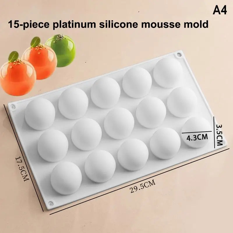 Circle Ball Shape Cake Candy Mold Heart Mousse Mould Chocolate Qme A4