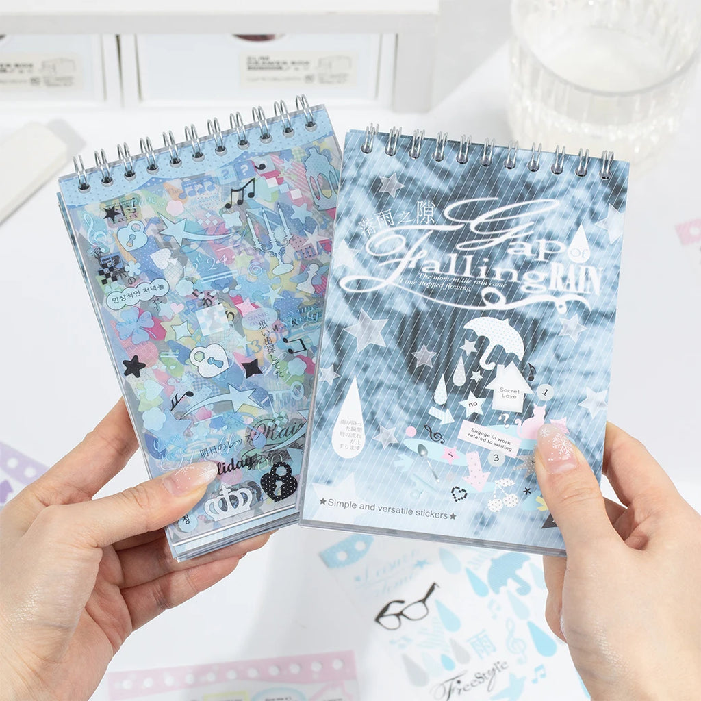 30/60pcs Die-Cut Sticker Book Japanese Food & Dessert Vintage Showa Style Matte Glossy Finishes School Stationery Supplies Qme